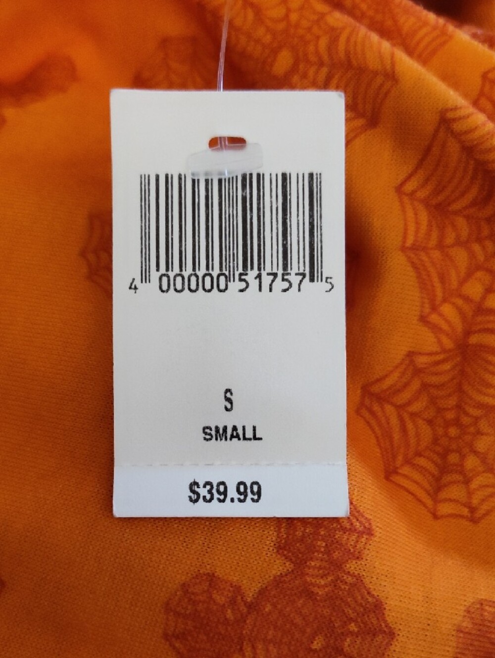 Disney Halloween Orange and Black Short Sleeve Tee with Mickey Pattern - Picture 5 of 5
